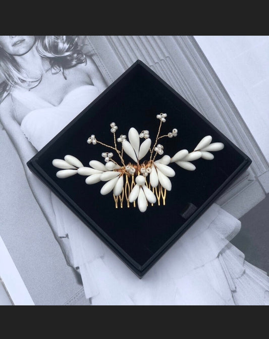 peigne cheveux porcelaine