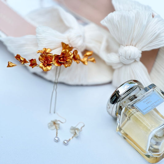 VICTORIA / BROCHE FLEURIE OR - Elégancia Accessoires