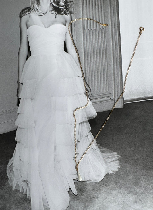 collier goutte porcelaine