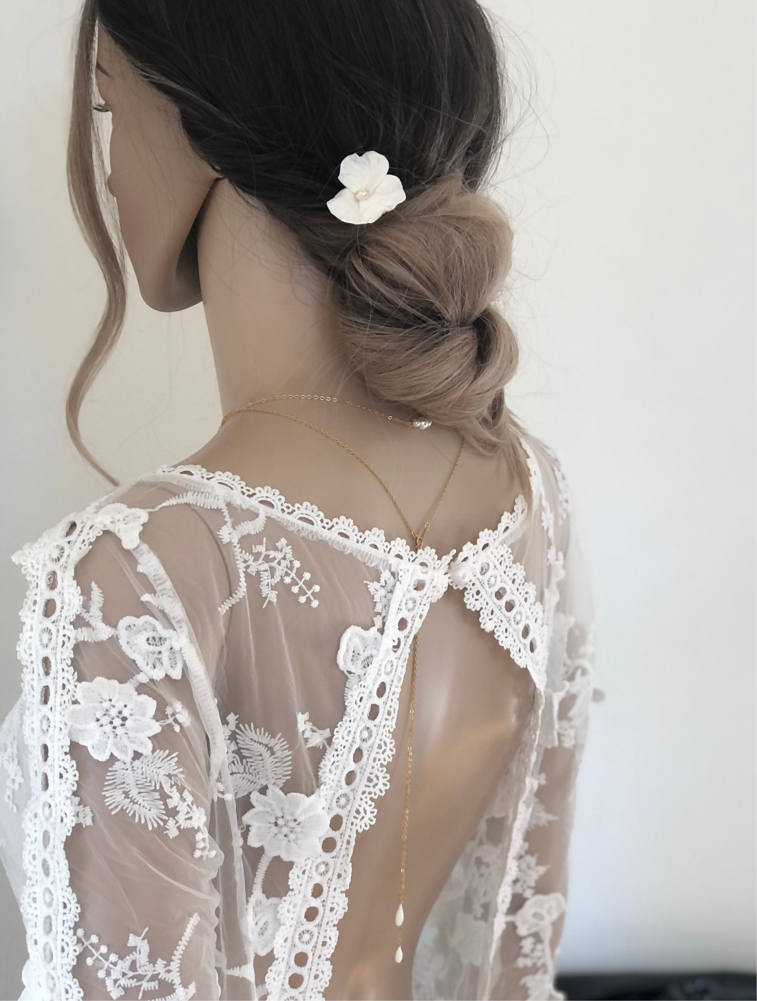 pic à chignon mariage fleur