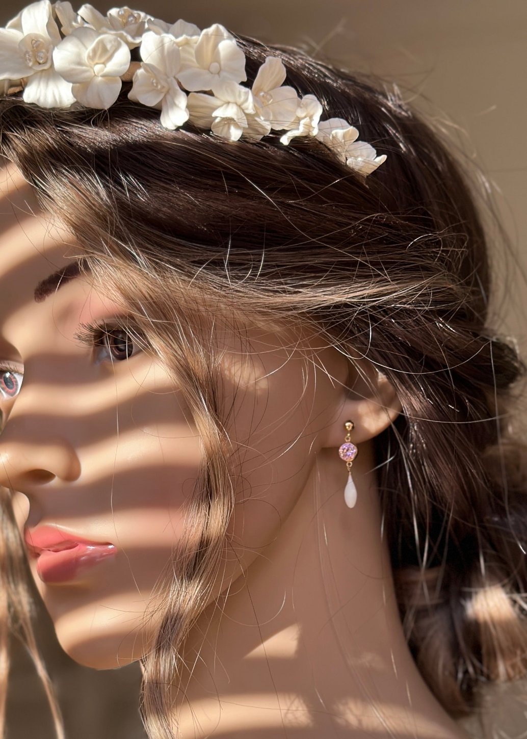 couronne mariage fleurs et perles