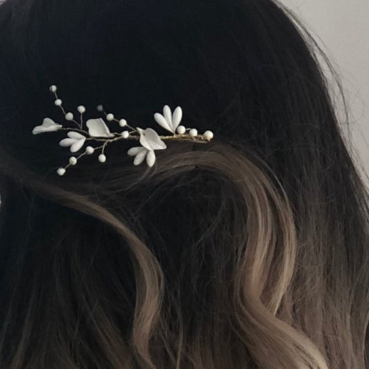 Barrette en porcelaine froide - Elégancia Accessoires