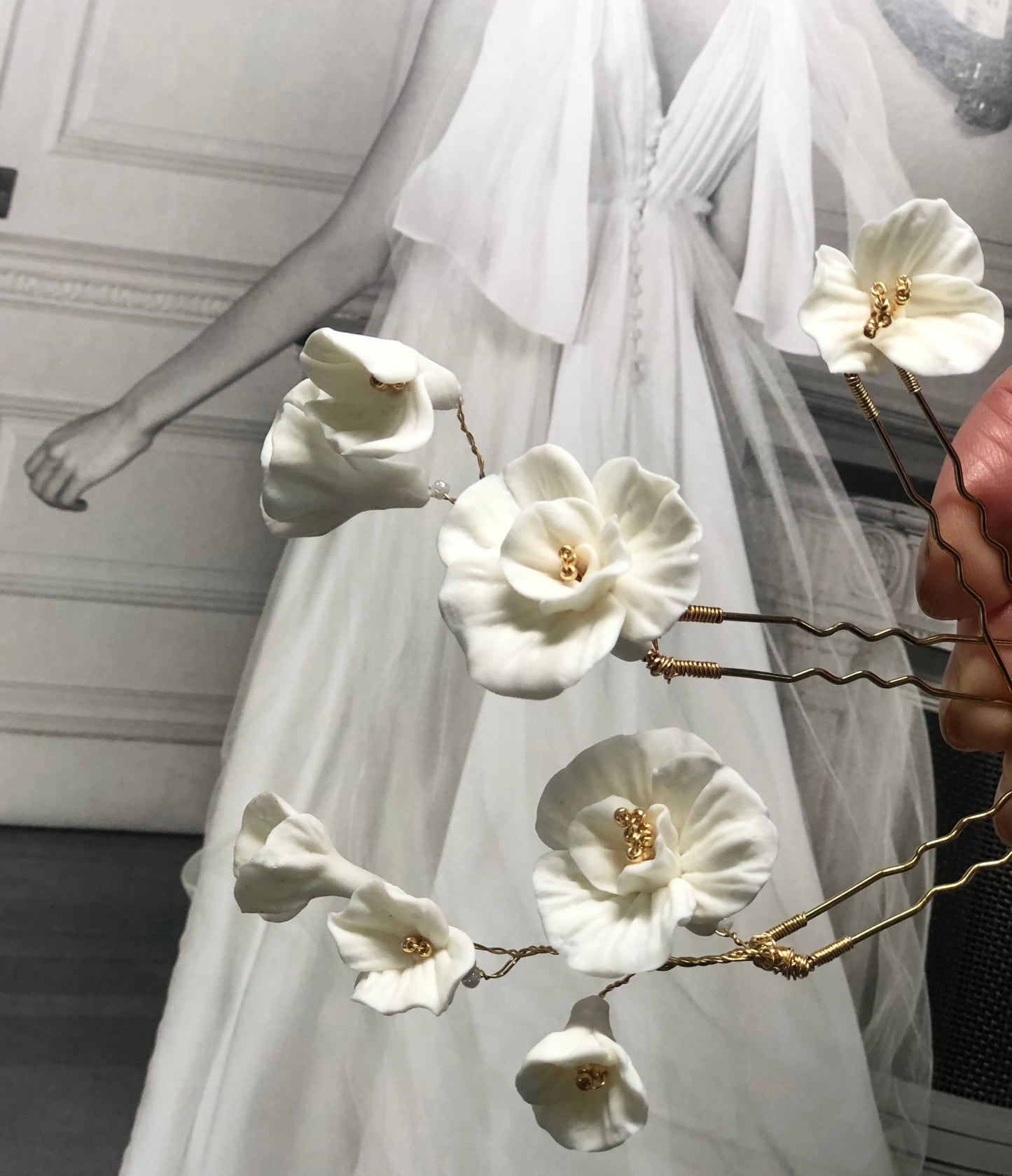 Fleur porcelaine mariage