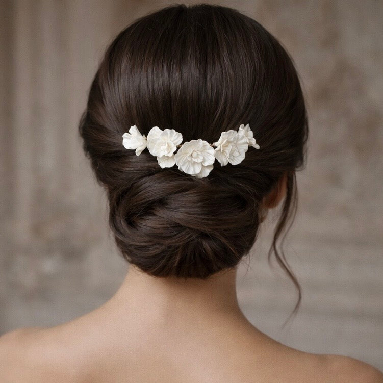 Peigne pour la Mariée avec fleurs / Elégancia