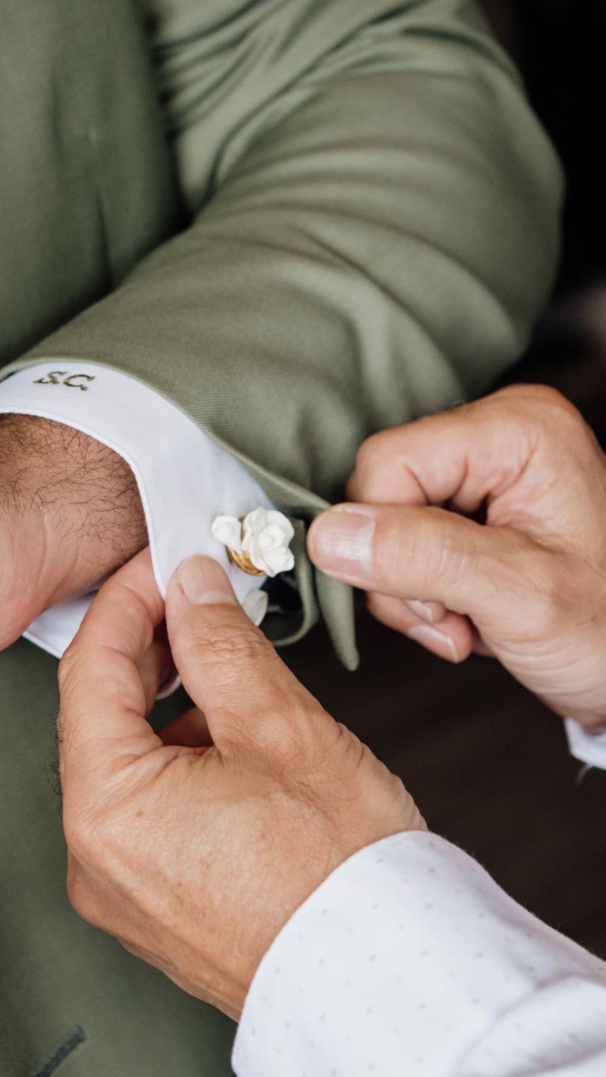 Boutons de Manchette Fleurs