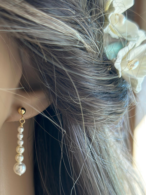 Boucles d'oreilles Mariée perles