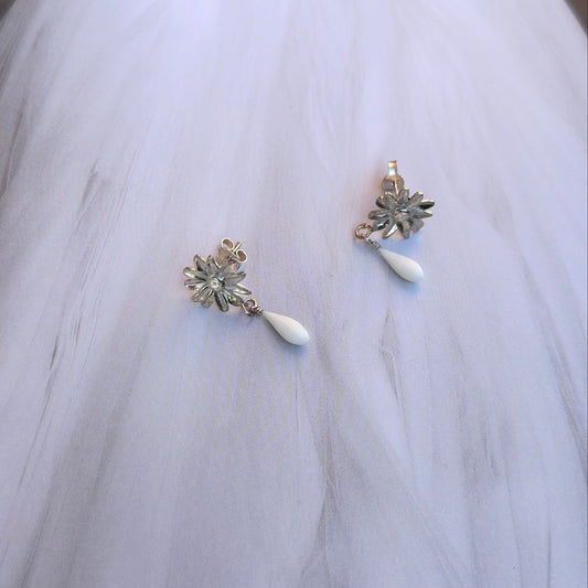 Boucles d'oreilles argent et goutte