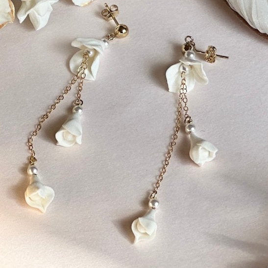 ELISE boucles d'oreilles porcelaine froide