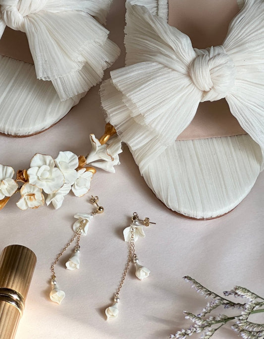 ELISE boucles d'oreilles porcelaine froide