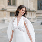 Boucles d'oreilles fleur blanchhe porcelaine