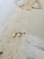 Boucles d'oreilles perles et or
