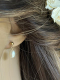 Boucles d'oreilles perles et or 