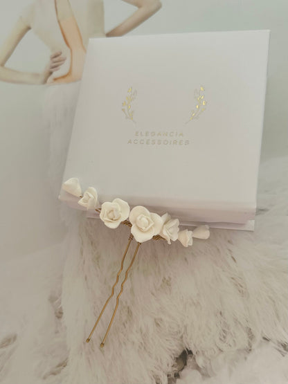 Epingle à chignon porcelaine froide - Rosalie