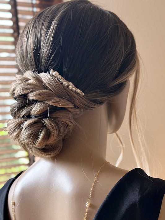 CRISTAL / peigne à cheveux perles