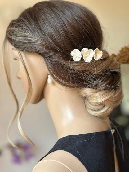 Peigne fleurs et perles - Mini Lou