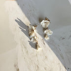 Boucles d'oreilles Mariée avec fleurs pendantes - Elisa
