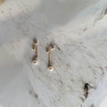 Boucles d'oreilles perles d’eau douce et or laminé - Emma