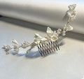 peigne cheveux fleurs porcelaine et perles