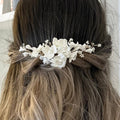 peigne fleuri et perles - Elégancia Accessoires