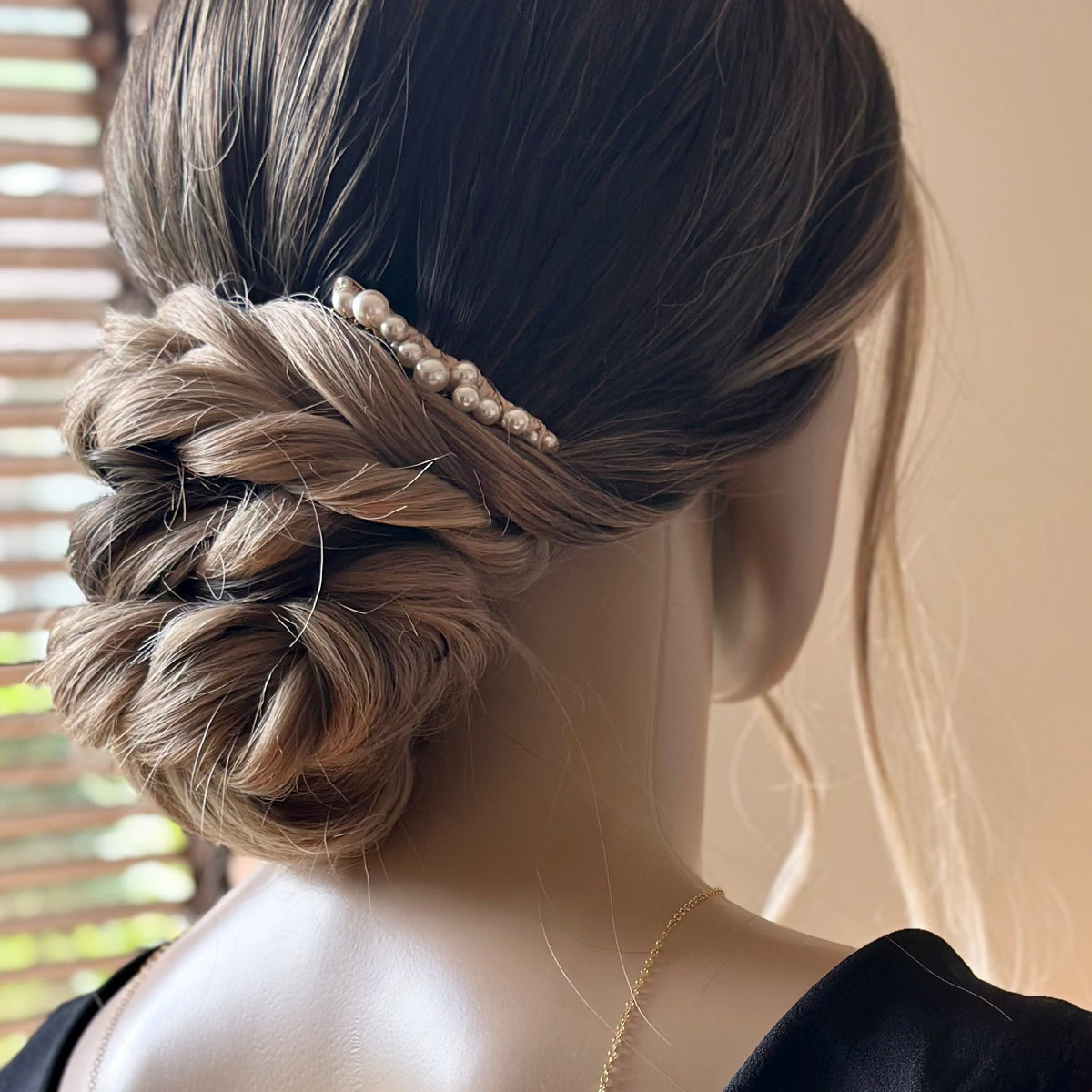CRISTAL / peigne à cheveux perles