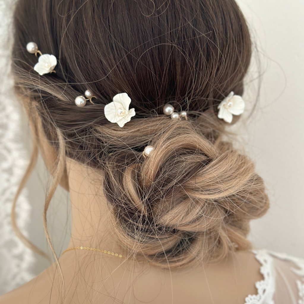 PICS CHEVEUX FLEURS ET PERLES