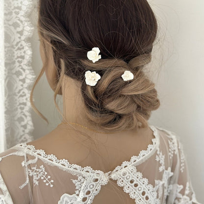 PICS CHEVEUX FLEURS ET PERLES