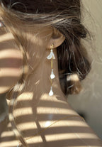 boucles d'oreilles pendantes fleurs mariage
