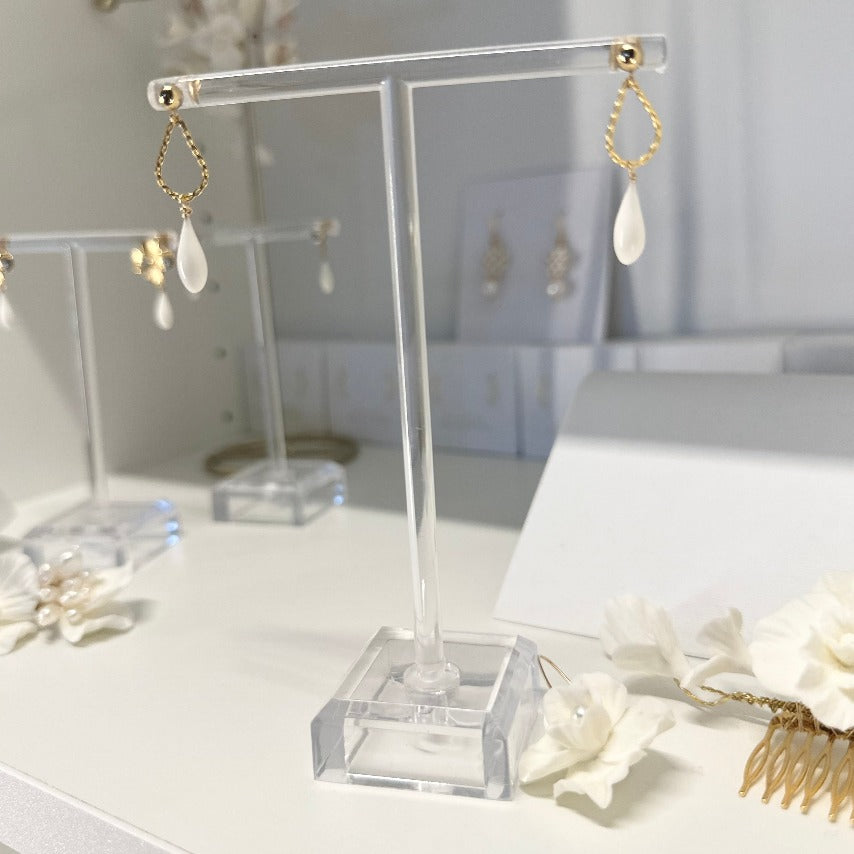  boucles d’oreilles porcelaine de mariage