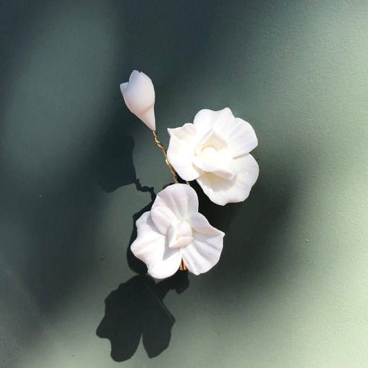 Boutonnière fleurs en porcelaine froide