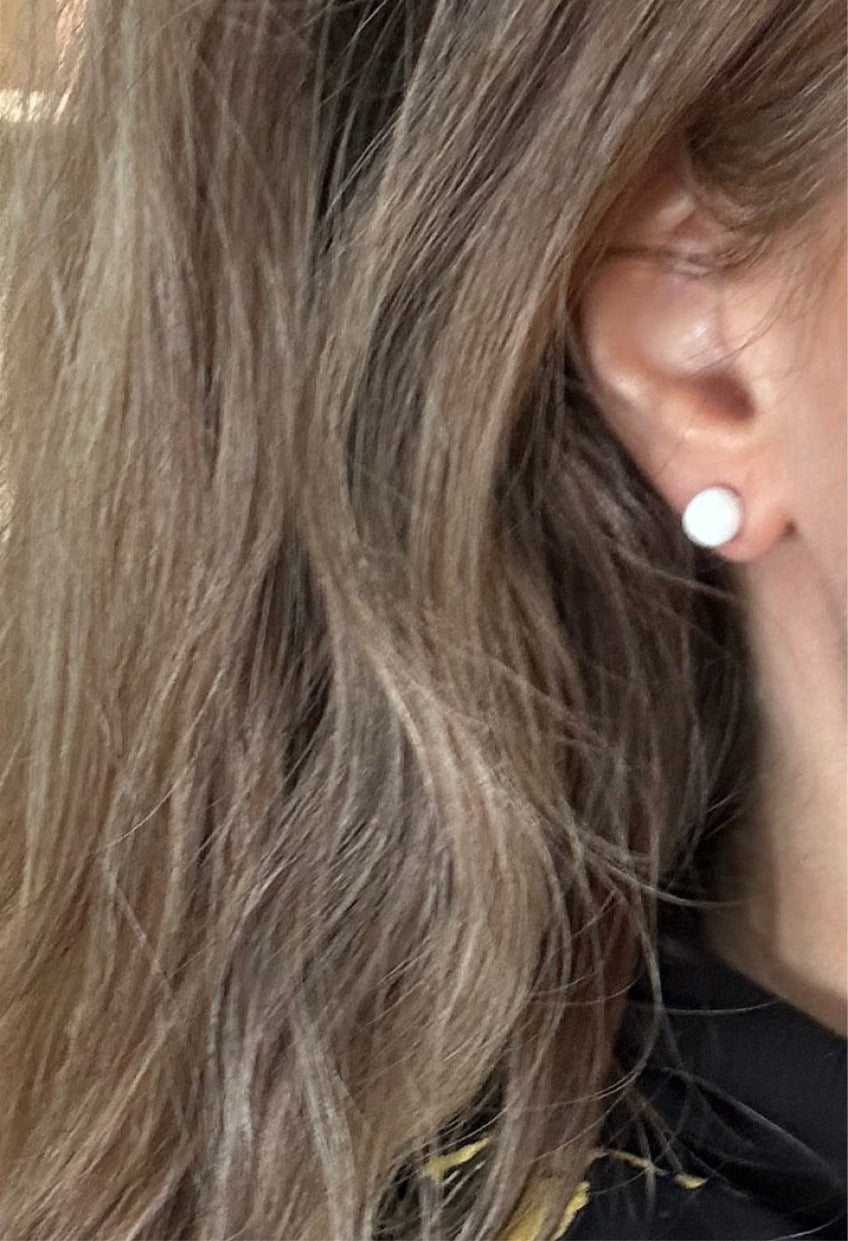 Boucles d’oreilles Marion perles de porcelaine