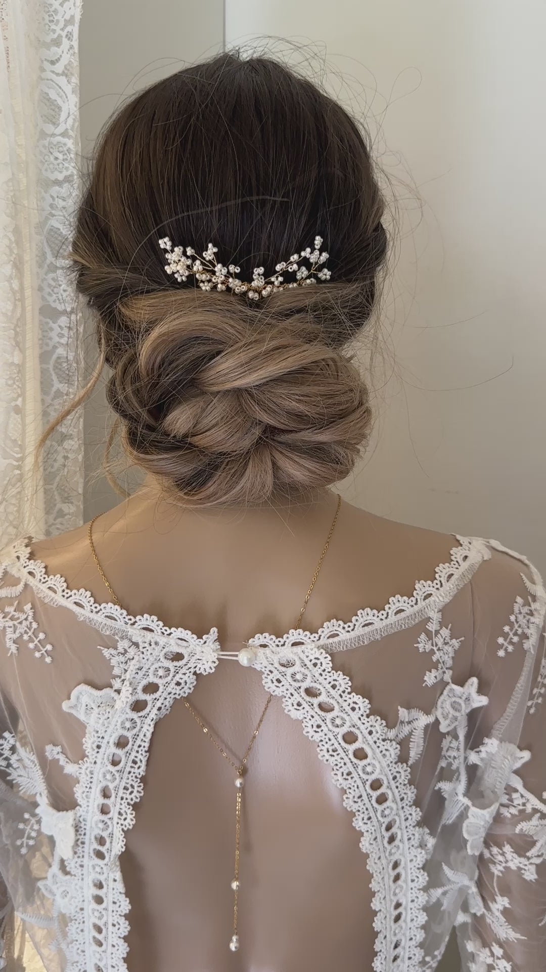  peigne coiffure de mariage perles