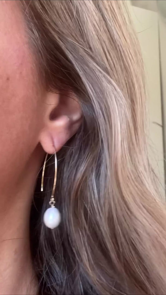 Boucles d'oreilles mariée perles d'eau douce
