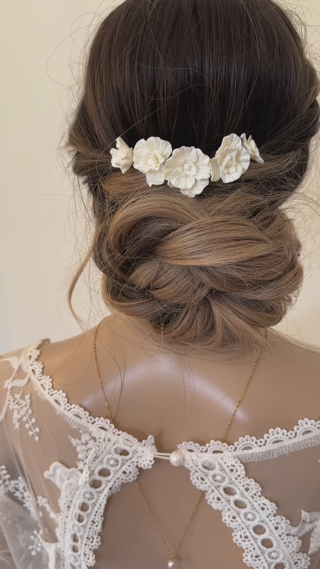 Peigne pour la Mariée avec fleurs / Elégancia