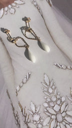 Boucles d'oreilles porcelaine mariée
