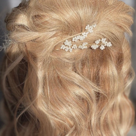 barrette cheveux mariage perles