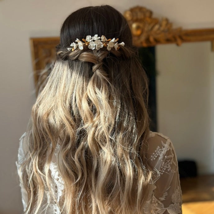 Bijoux cheveux mariage fleurs